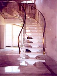 Treppe mit Geländer - Landhaus im Spreewald